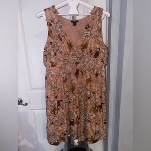 H&M Pink Butterfly Print Midi Dress - szL (P25)
